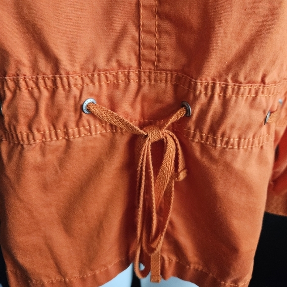 Liz Claiborne Orange Utility Jacket Womens Long Sleeve Button Up 1X - Picture 6 of 12